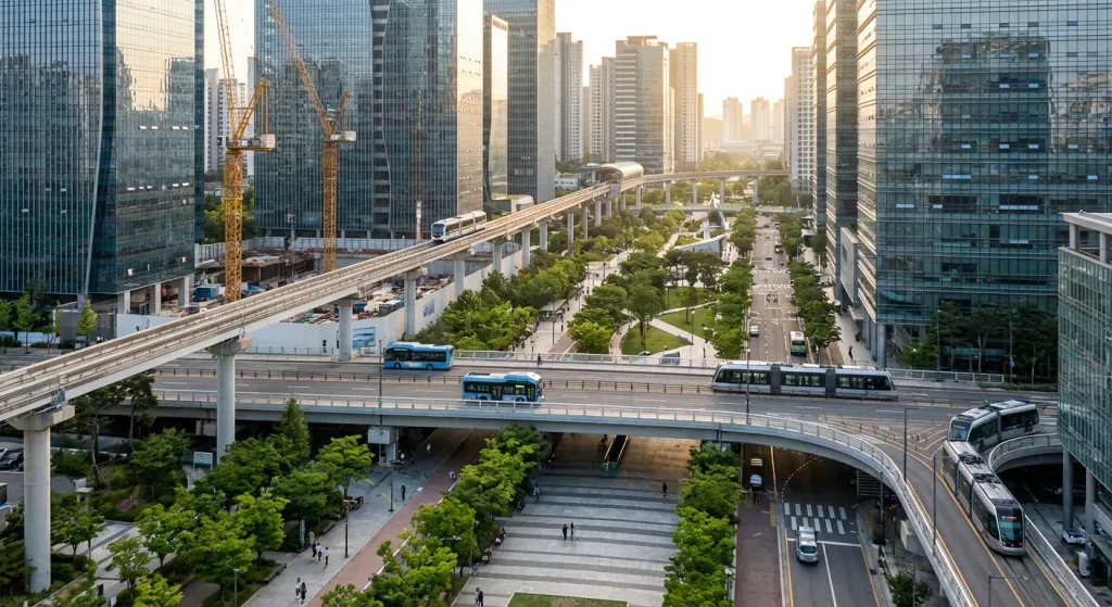 새로운 교통망 구축 계획 관련 시각 자료
