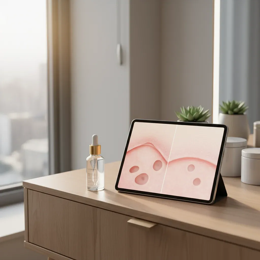 레티놀의 놀라운 모공 개선 효과 관련 시각 자료