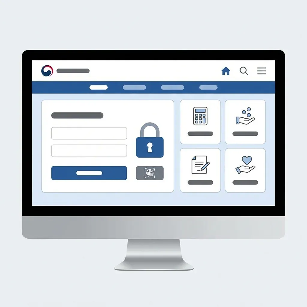 국민연금공단 온라인 서비스 화면