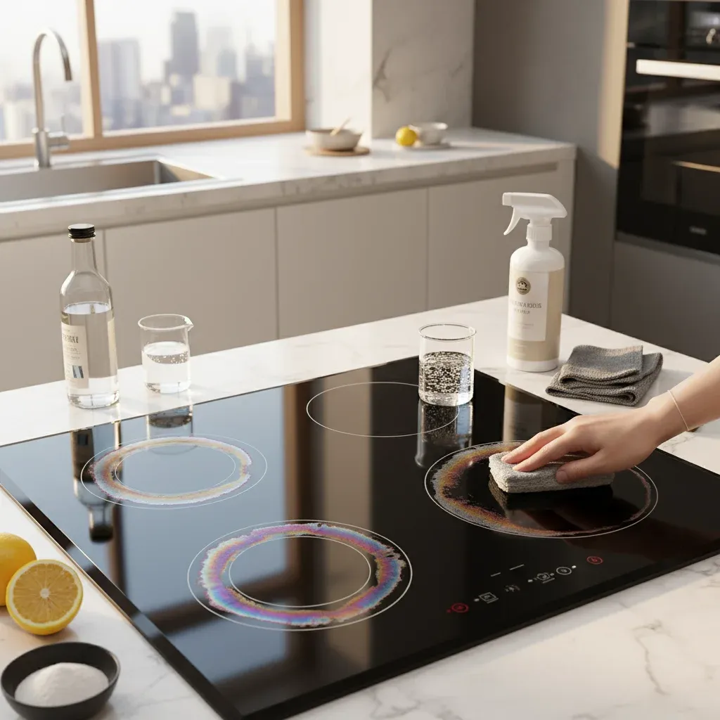 인덕션 자국이 생기는 이유와 제거 원리 관련 시각 자료