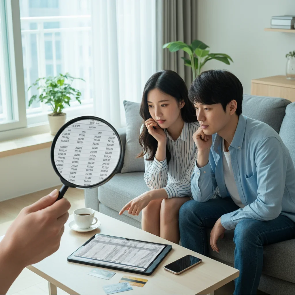 숨겨진 비용과 수수료 체크 관련 시각 자료