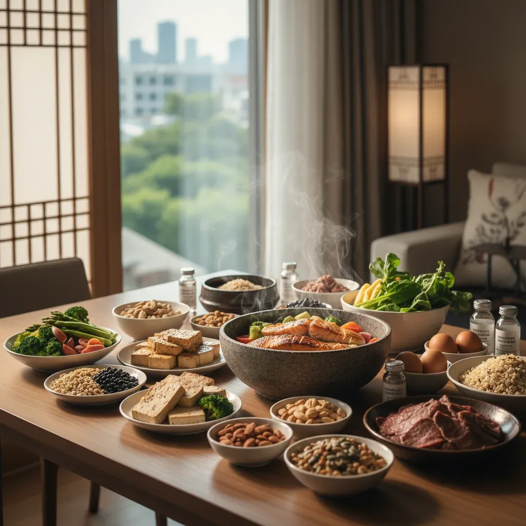 풍부한 단백질과 필수 아미노산 관련 시각 자료