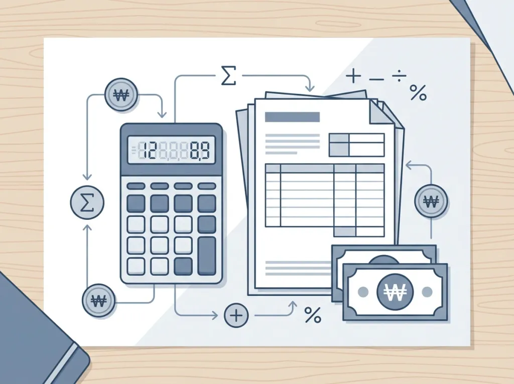 급여명세서와 계산기로 수당 계산