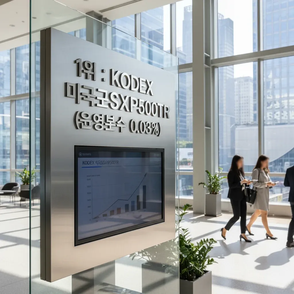 1위: KODEX 미국S&P500TR (운용보수 0.03%) 관련 시각 자료