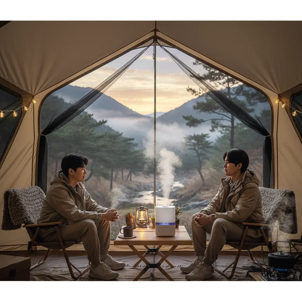 캠핑에서 가습기가 꼭 필요한 이유 관련 시각 자료