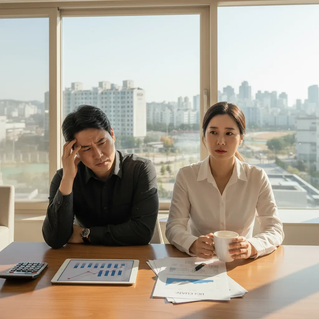 2억 담보대출, 이자 부담이 가장 큰 고민 관련 시각 자료