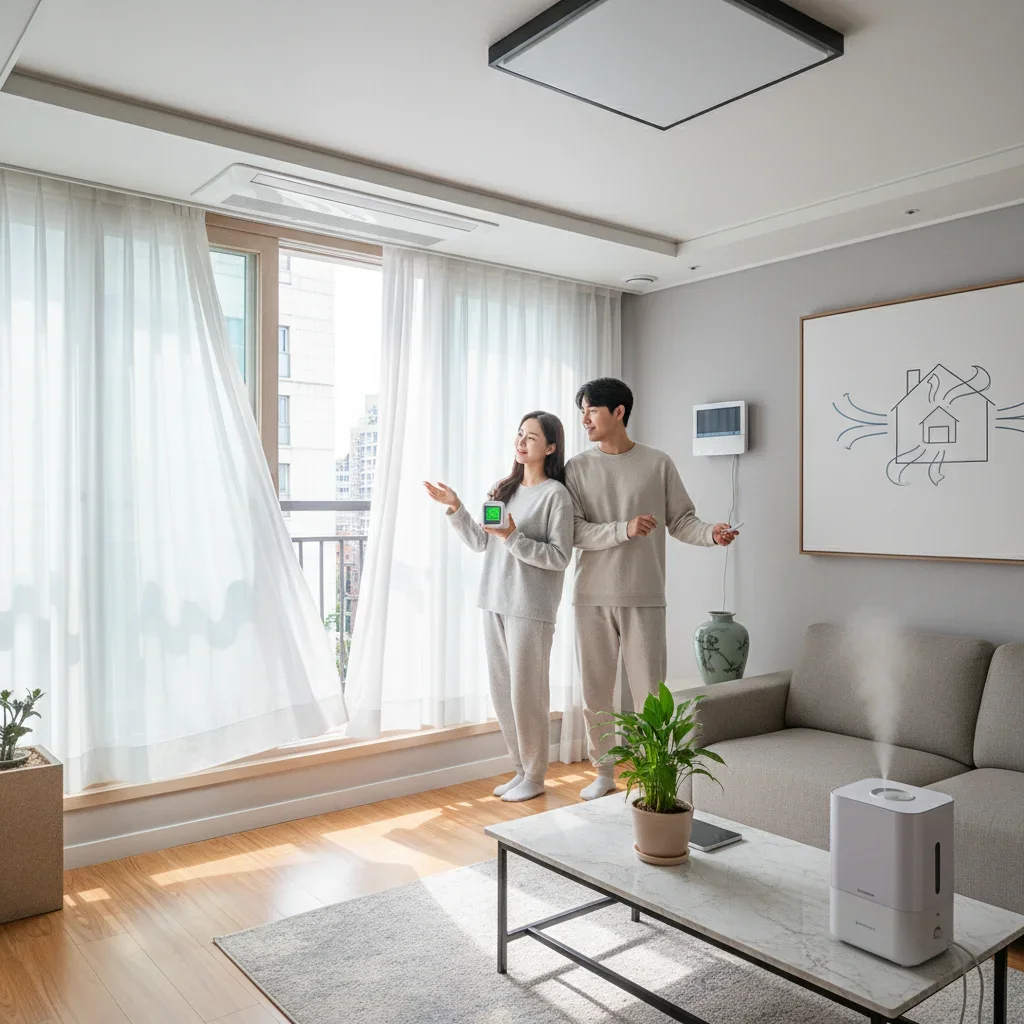 환기의 중요성과 올바른 방법 관련 시각 자료