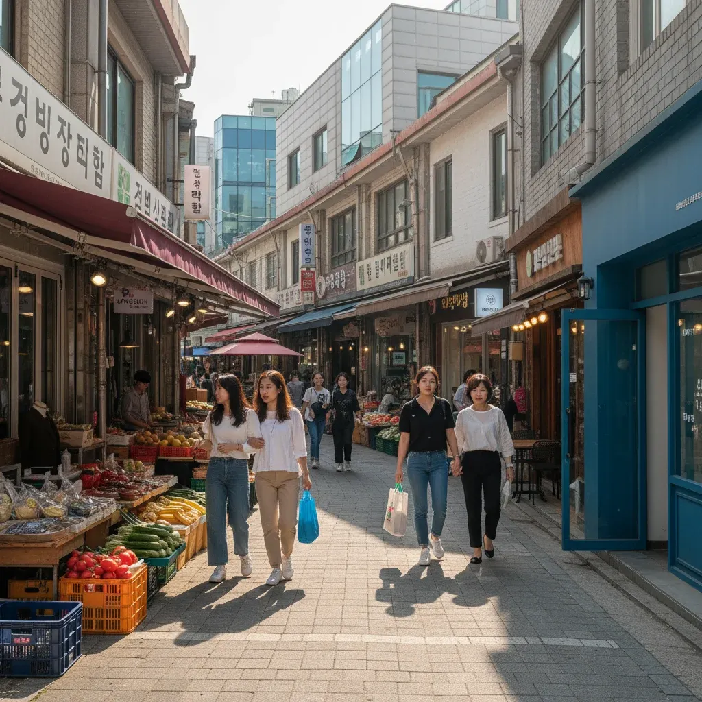 전통시장과 골목상권이 기본 관련 시각 자료