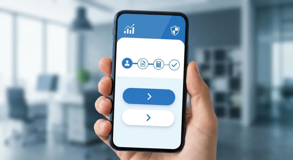 소상공인 대출 신청 디지털 인터페이스