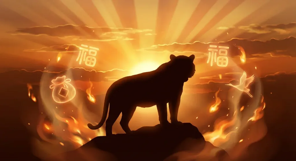 2026년 호랑이띠 운세를 상징하는 이미지