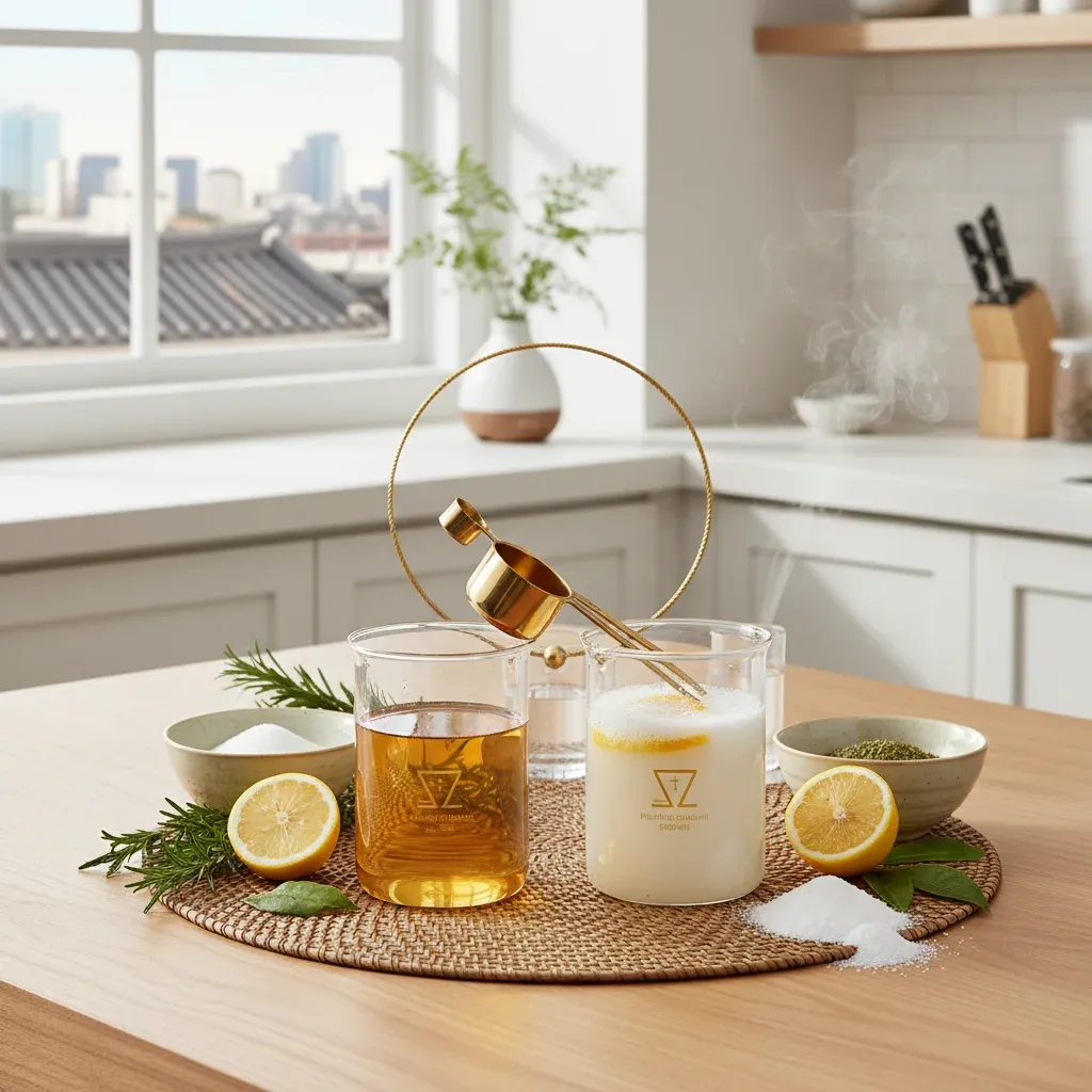 1:1 황금 비율로 만드는 천연 세정제 관련 시각 자료