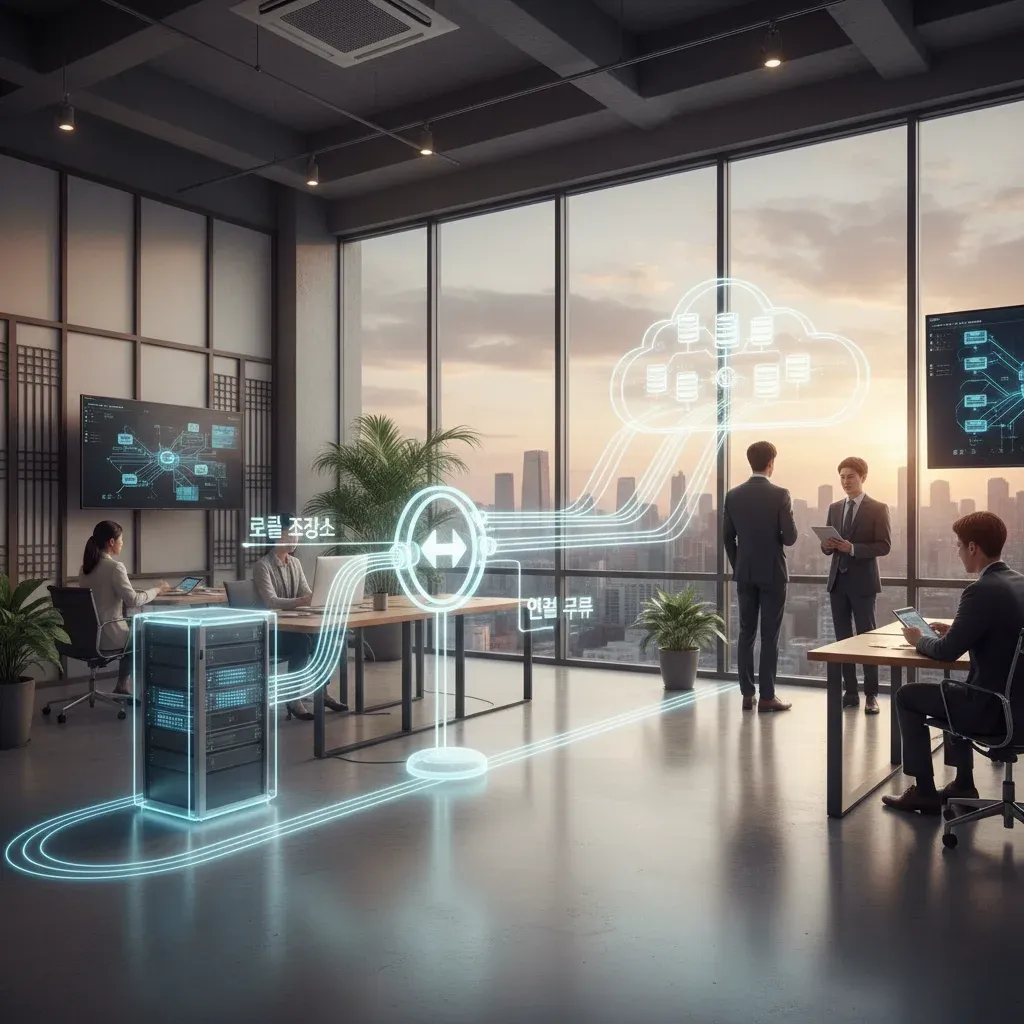 로컬과 원격 저장소의 연결 구조 관련 시각 자료