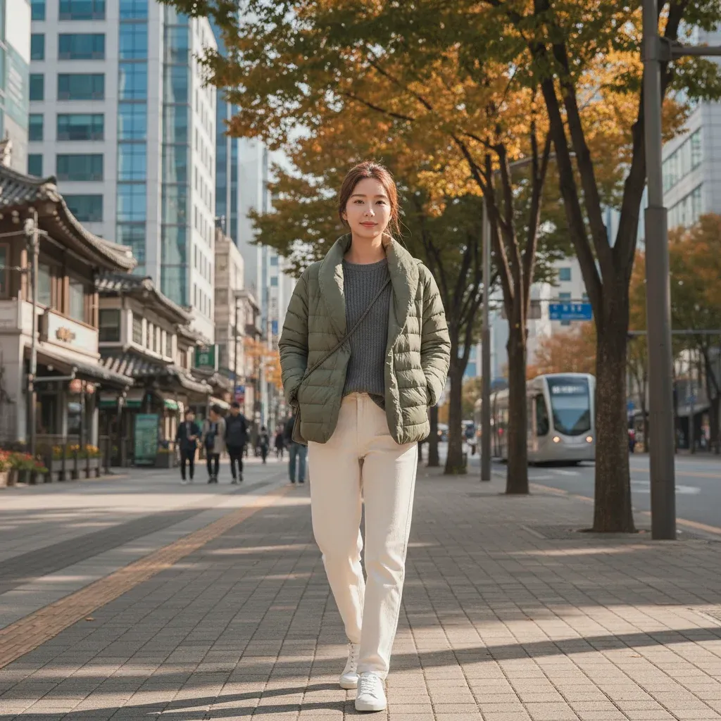 일상 착용용 경량 패딩 관련 시각 자료