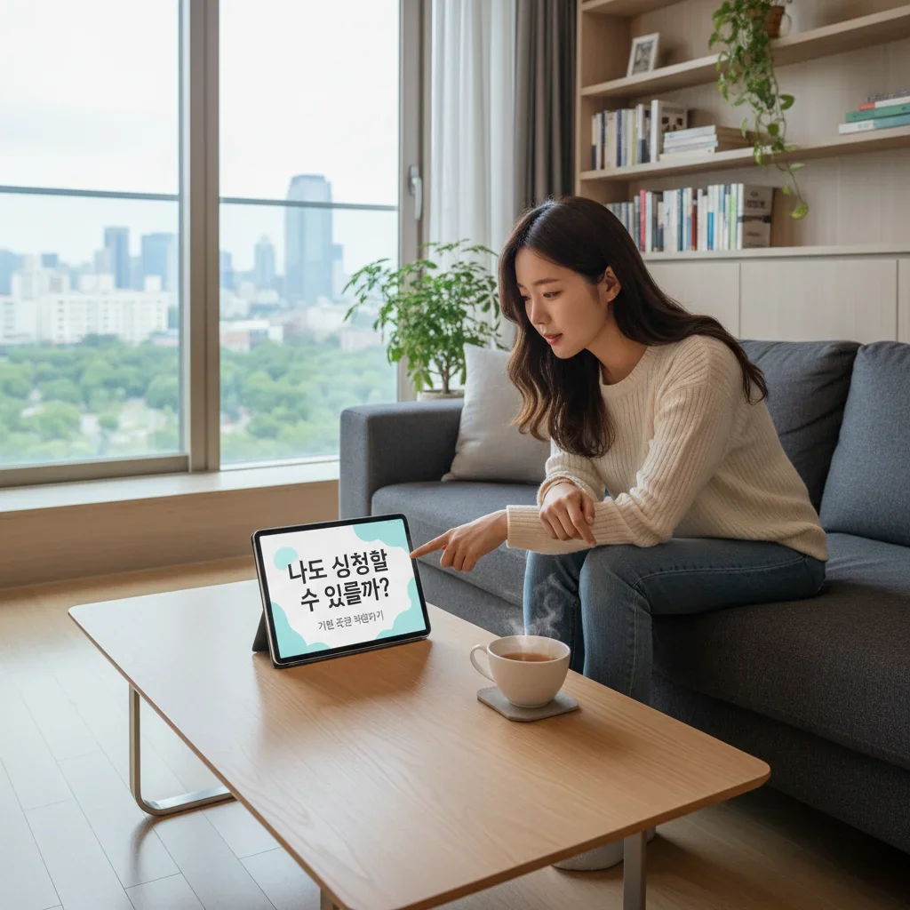 나도 신청할 수 있을까? 기본 조건 확인하기 관련 시각 자료